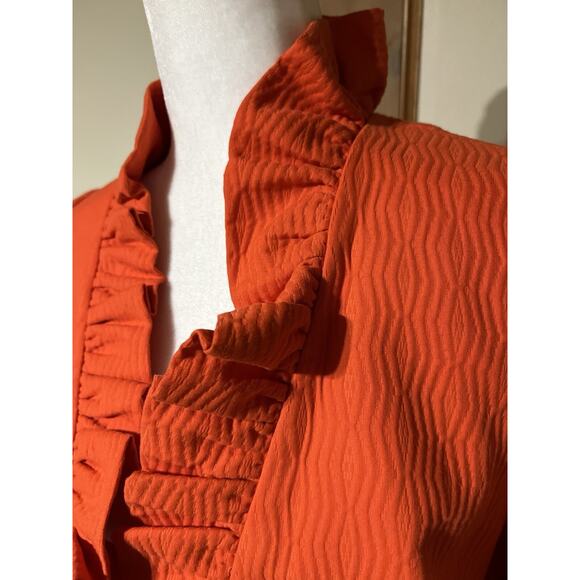 Milly of New York Women's Size 6 Orange Jacket Blazer - Picture 5 of 10